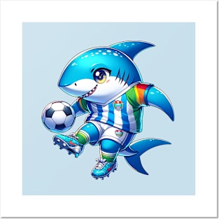 football player shark Posters and Art